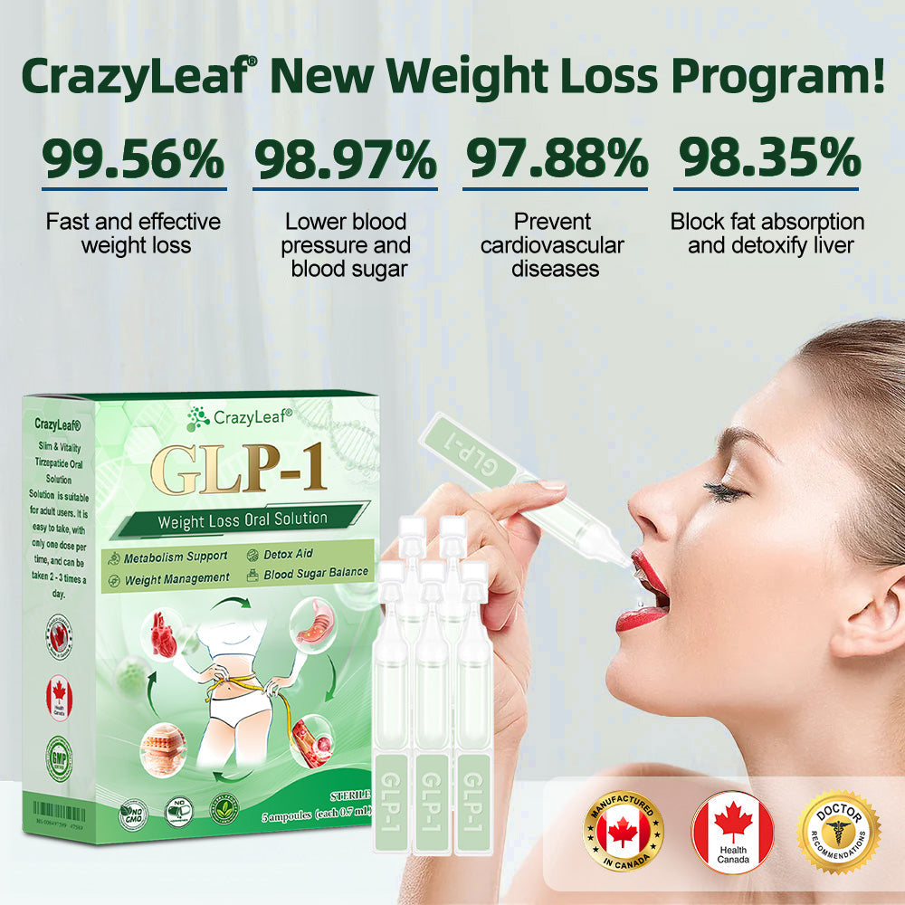 🍁🍁𝑪𝒓𝒂𝒛𝒚𝑳𝒆𝒂𝒇® 𝑮𝑳𝑷-1 𝑵𝒂𝒕𝒖𝒓𝒂𝒍 𝑷𝒍𝒂𝒏𝒕-𝑩𝒂𝒔𝒆𝒅 𝑺𝒍𝒊𝒎𝒎𝒊𝒏𝒈 𝑶𝒓𝒂𝒍 𝑺𝒐𝒍𝒖𝒕𝒊𝒐𝒏 | 𝑪𝒍𝒊𝒏𝒊𝒄𝒂𝒍𝒍𝒚 𝑷𝒓𝒐𝒗𝒆𝒏 ⏳ 𝑭𝒊𝒏𝒂𝒍 3 𝑯𝒐𝒖𝒓𝒔: 80% 𝑶𝑭𝑭